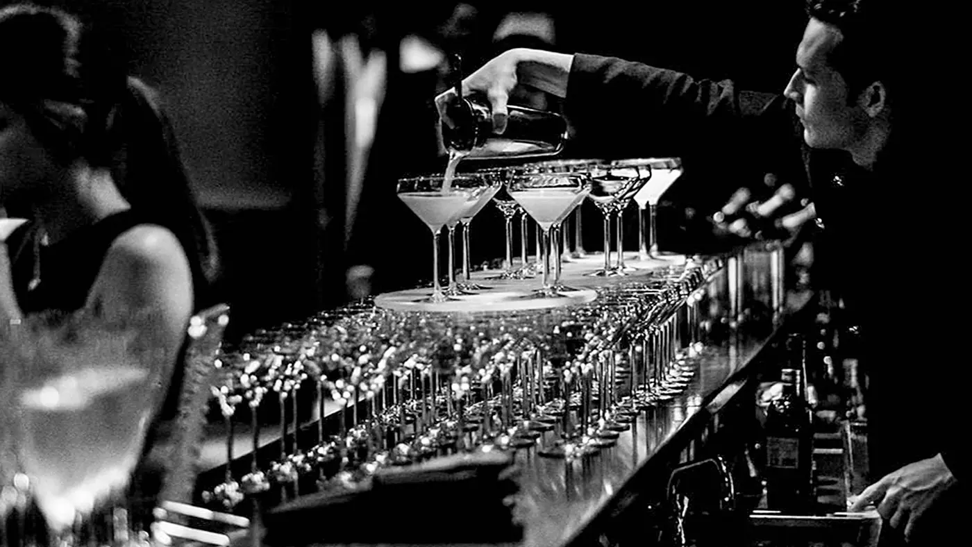 asian wedding catering food picture - drinks laid out